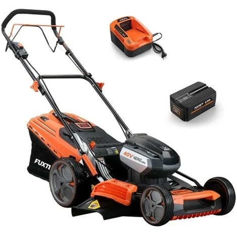 40V Akku Rasenmäher E148CV - Set Mit Akku Und Ladegerät FUXTEC 3 40V Akku Rasenmäher E148CV - Set Mit Akku Und Ladegerät FUXTEC