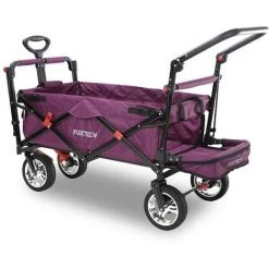 FUXTEC Bollerwagen FX-CT800 Mit UV-geschütztem Sonnendach,Schiebegriff & Innenraumverlängerung Purpur -FUXTEC SHOP 51270818 5