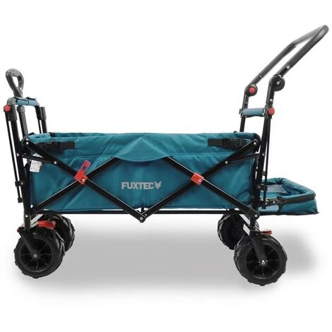 FUXTEC Strand-Bollerwagen FX-CTB800 Mit UV-geschütztem Sonnendach,Schiebegriff & Innenraumverlängerung Türkis 6 FUXTEC Strand-Bollerwagen FX-CTB800 Mit UV-geschütztem Sonnendach,Schiebegriff & Innenraumverlängerung Türkis – Bild 4
