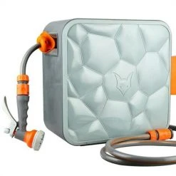 FUXTEC 20m Moderner Quadratischer Schlauchaufroller