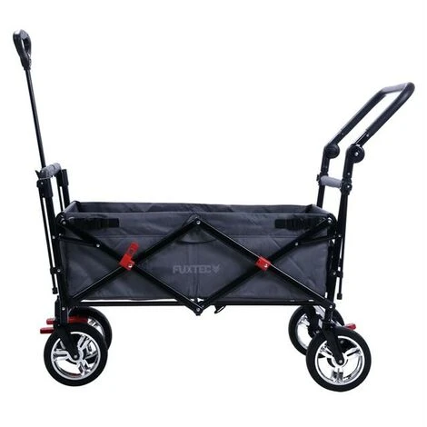 FUXTEC Bollerwagen FX-CT700 Mit UV-geschütztem Sonnendach Und Zusätzlichem Schiebegriff GRAU 4 FUXTEC Bollerwagen FX-CT700 Mit UV-geschütztem Sonnendach Und Zusätzlichem Schiebegriff GRAU – Bild 2